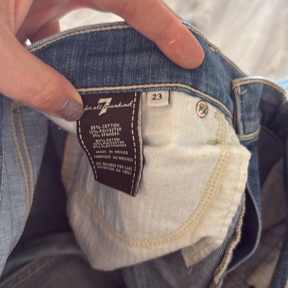 7 for all mankind, Josephine Boyfriend, skinny blue denim jeans, size 23 - Picture 8 of 12